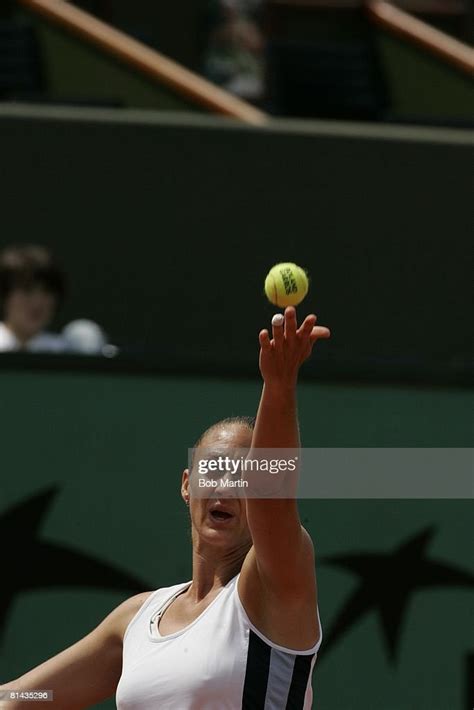 French Open Closeup Of Fra Mary Pierce In Action During Serve Vs Hrv