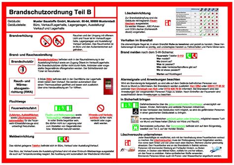 Musterhaus, musterstraße 1, 10100 musterstadt gebäudeteile Brandschutzordnungen gemäß DIN 14096 in NRW und RLP