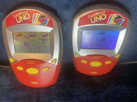 Radica Color Screen Uno Handheld Electronic Game 2007 Mattel For Sale