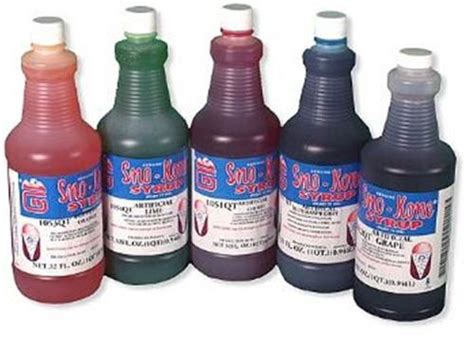 Sno Cone Syrups Various Flavors
