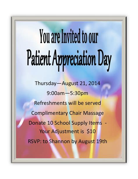 Patient Appreciation Day August 21 Supporting The Children Of The
