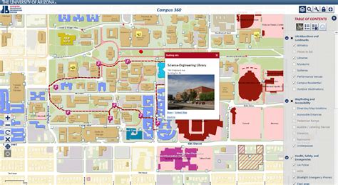 University Of Arizona Campus Map Carolina Map