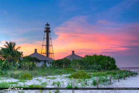 Sanibel Lighthouse Beautiful Sunset Colors Hdr Photography By Captain