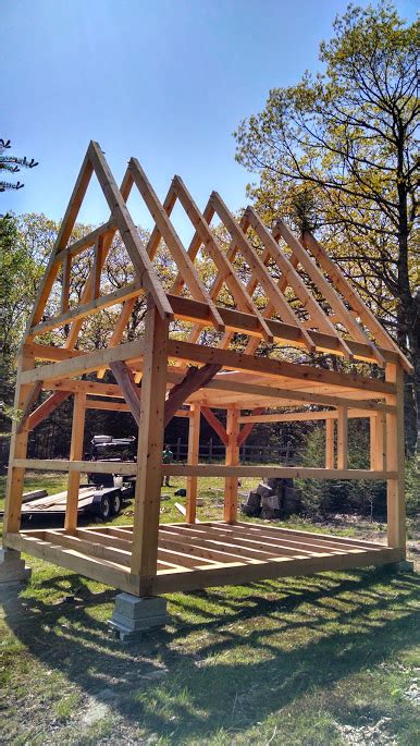 14 X 16 Tiny Timber Frame Cabin Black Dog Timberworks