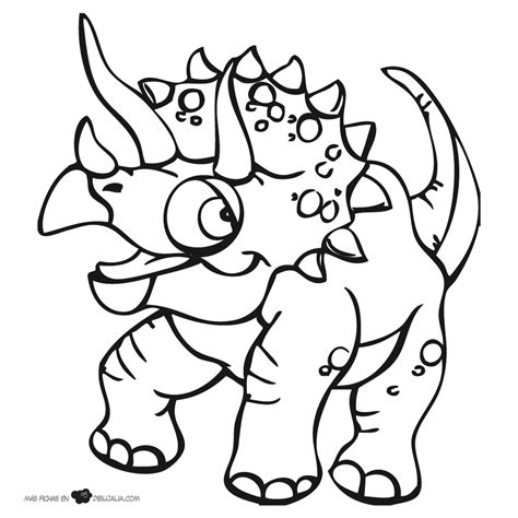 Un Triceratops Para Colorear Dibujos Para Colorear Gratis