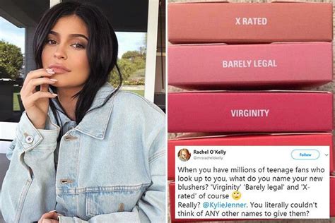 kylie jenner fans shocked after she promotes blushers barely legal virginity and x rated