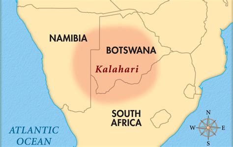 Kalahari Desert On World Map Map
