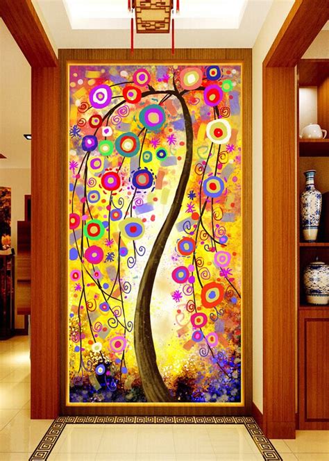 [self Adhesive] 3d Colorful Tree Wg246 Wall Paper Mural Wall Print Decal Wall Murals Belly