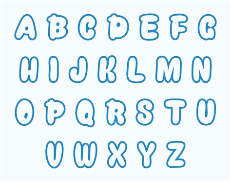 Cute Bubble Letters A Z