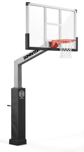 Dominator Premium Inground Adjustable Basketball Hoop 72 Backboard W