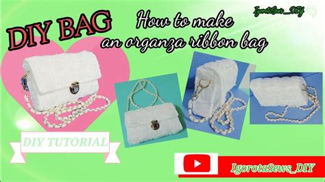DIY RIBBON BAGㅣHow to make an organza ribbon bag - YouTube in 2021 | Diy ribbon, Organza ribbon ...