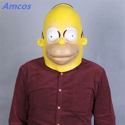Cartoon Movie The Simpsons Homer Jay Simpson Mask Cosplay Yellow Unisex