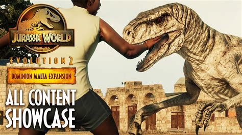 Full Malta Dlc Showcase Jurassic World Evolution 2 Dominion Malta Expansion Youtube