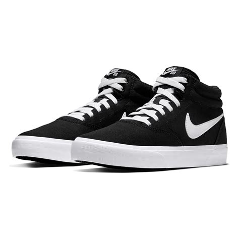 Tênis Nike Sb Charge Mid Canvas Branco E Preto Shop Timão