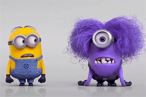 Despicable Me 2 Purple Minion Vs Minion Video Purple Minions Evil