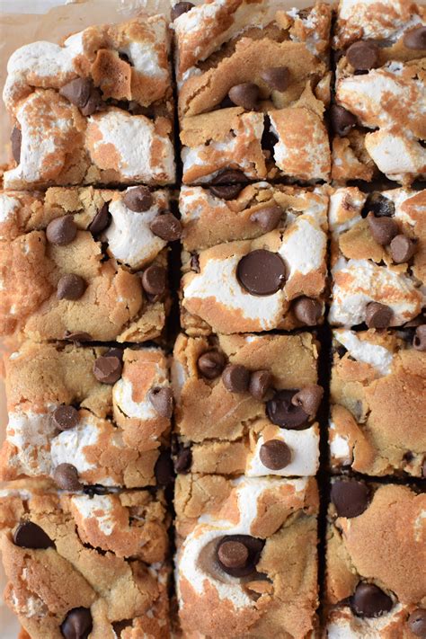 Chocolate Chip Smores Cookie Bars Katie Cakes