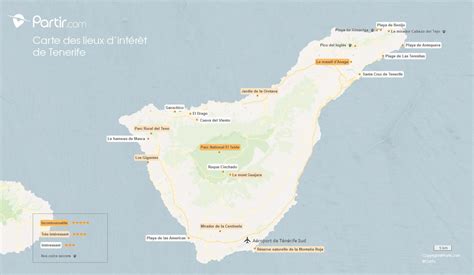 Visualisez Tous Les Points Dintérêt à Visiter Sur Lîle De Tenerife