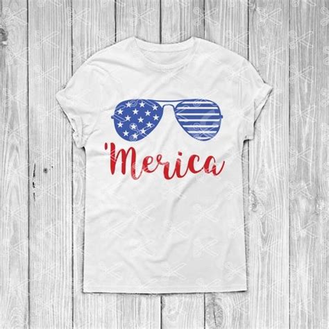 Merica Svg 4th Of July Svg Sunglasses Svg Cut File