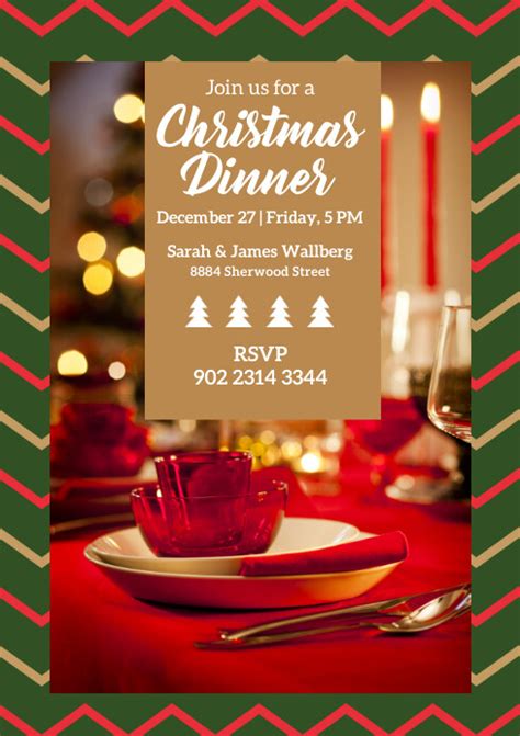 Christmas Dinner Flyer Template Postermywall