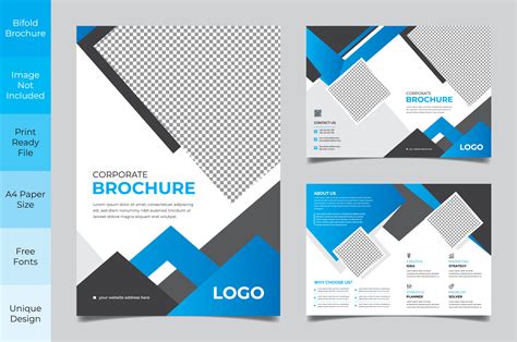 Company Profile Template Blue Vector Art Icons And Graphics For Free