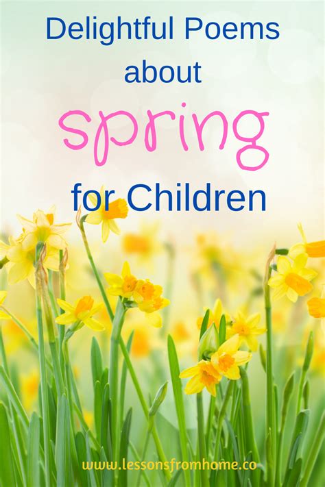 15 Delightful Spring Poems For Children Spring Poems For Kids Kids