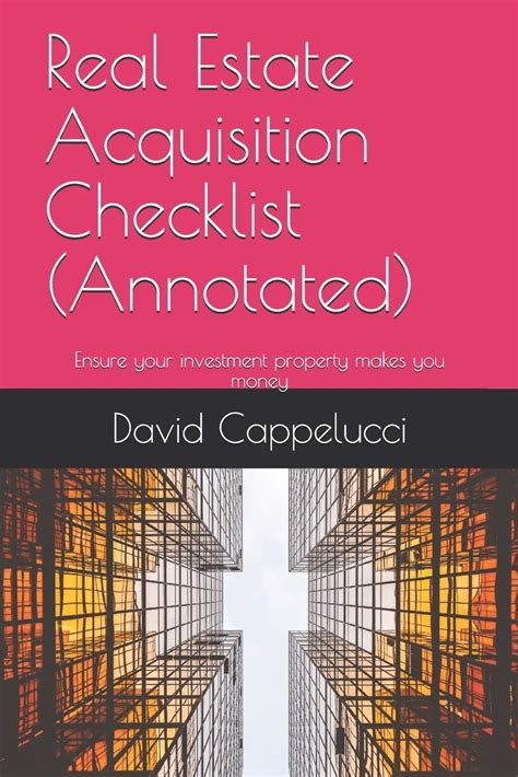 Real Estate Acquisition Checklist Annotated Pdf Free Download