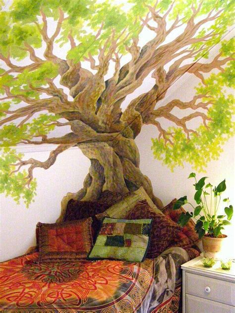 If Only We Could Paint But I So Want That Bedspread Omg Tree Mural