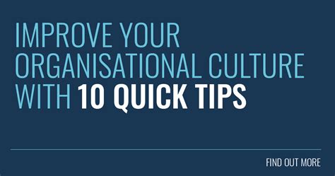 Improve Your Organizational Culture 10 Tips For A Better Company Culture