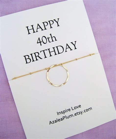 Shop our unique 40th birthday gift ideas for women, from cookery courses to cashmere, and fine art to evenings by a fireside with friends. 40th Birthday Gifts for Women Birthday Gift Jewelry Gift ...