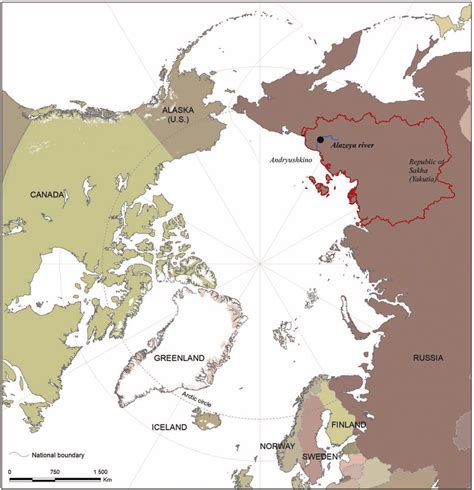 Location Of The Alazaya River In Northeastern Siberia And In Relation