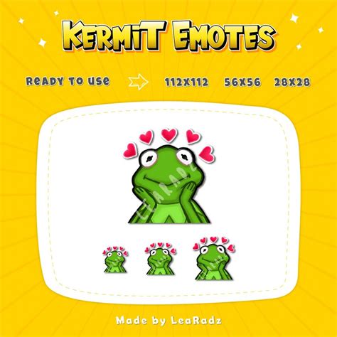 Emotes Twitch And Discord Kermit Frog Meme Etsy