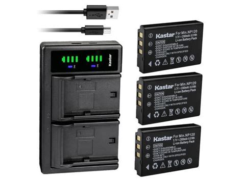 kastar 3 pack battery and ltd2 usb charger compatible with fieldpiece