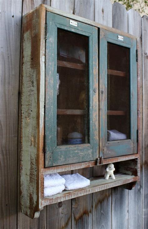 Rustic Bathroom Cabinet Wall Unit Medicine Storage Rustic Wood Etsy