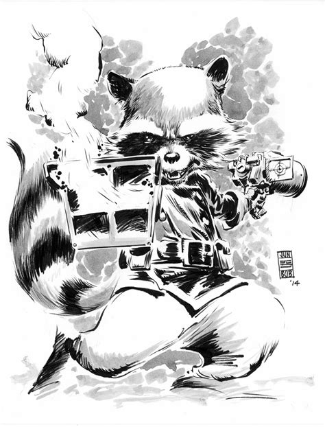 Rocket Raccoon Art By Jun Bob Kim