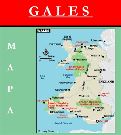 Mapa Pais De Gales