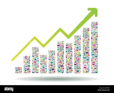 Growth Chart And Progress Leading To Success Growth Graph With Stock