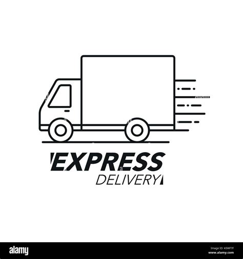 Express Delivery Icon Concept Truck Service Order Worldwide Shipping