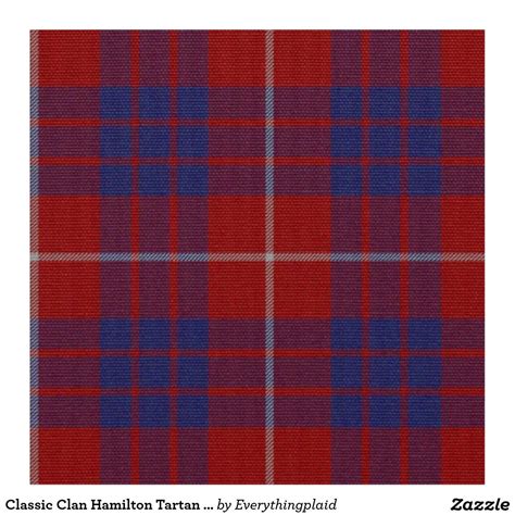 Classic Clan Hamilton Tartan Plaid Fabric