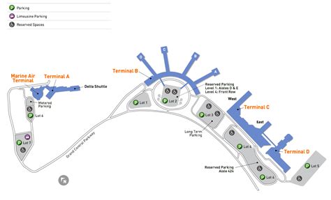 Laguardia Airport Parking Map Airport Parking Guides