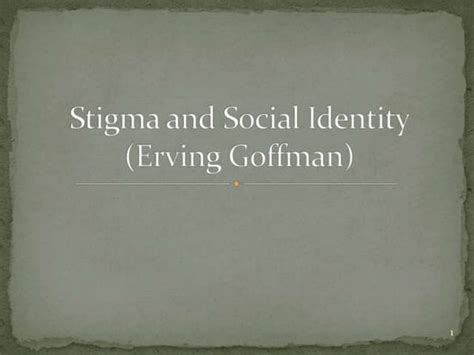 Goffman Stigma 1963