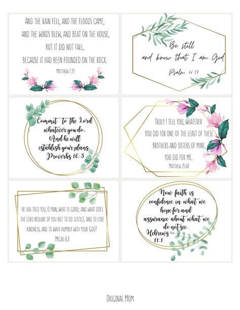 42 Free Scripture Cards For Teachers To Encourage And Inspire During A