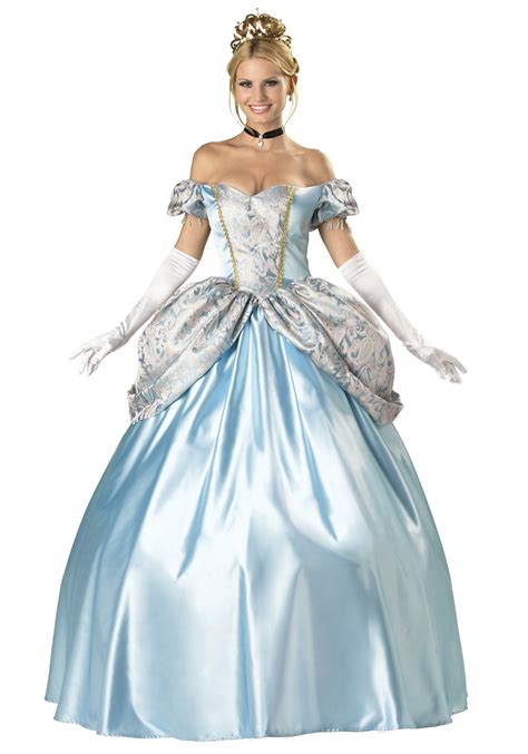 Elite Princess Ball Gown Cinderella Costumes For Adults