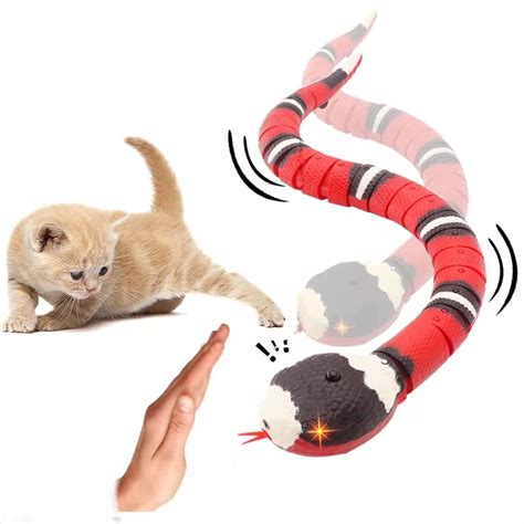 Chuwuju Realistic Smart Sensing Snake Cat Toy Automatically Sense