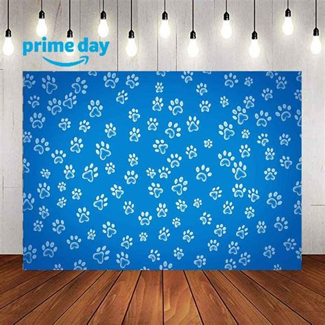 Lucksty Dog Footprints Backdrops For Photography 9x6ft Dog