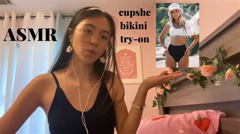 Asmr Cupshe Bikini Try On Haul Yay Fabric Sounds Crinkles And Fast Triggers