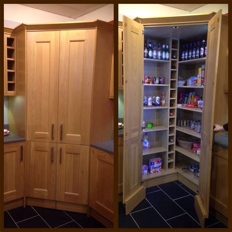 However, most often these can work out expensive due to the need for customisation to suit the dimensions of the existing cupboards. Concealed walk in pantry with LED lights. This would be ...