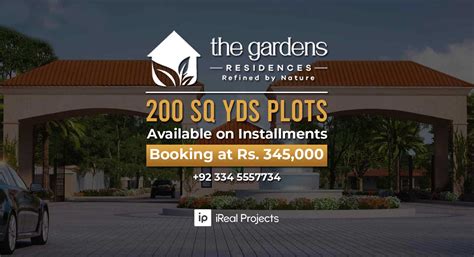 Marla Plots Available In The Gardens Residences Karachi Ireal Projects