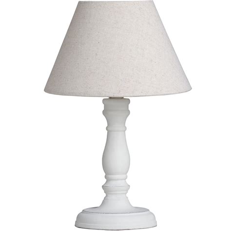 White Wooden Table Lamp Etsy