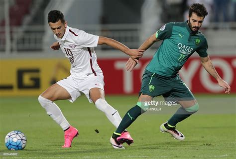 Saudi Arabias Al Ahli Club Player Amir Fahad Kurdy And Qatars News Photo Getty Images