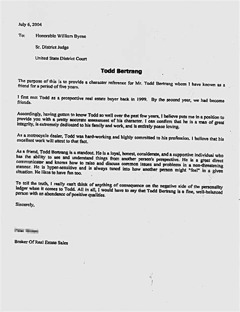 This final recommendation letter example represents a character reference. Sample Character Letter To Judge | Sample Business Letter